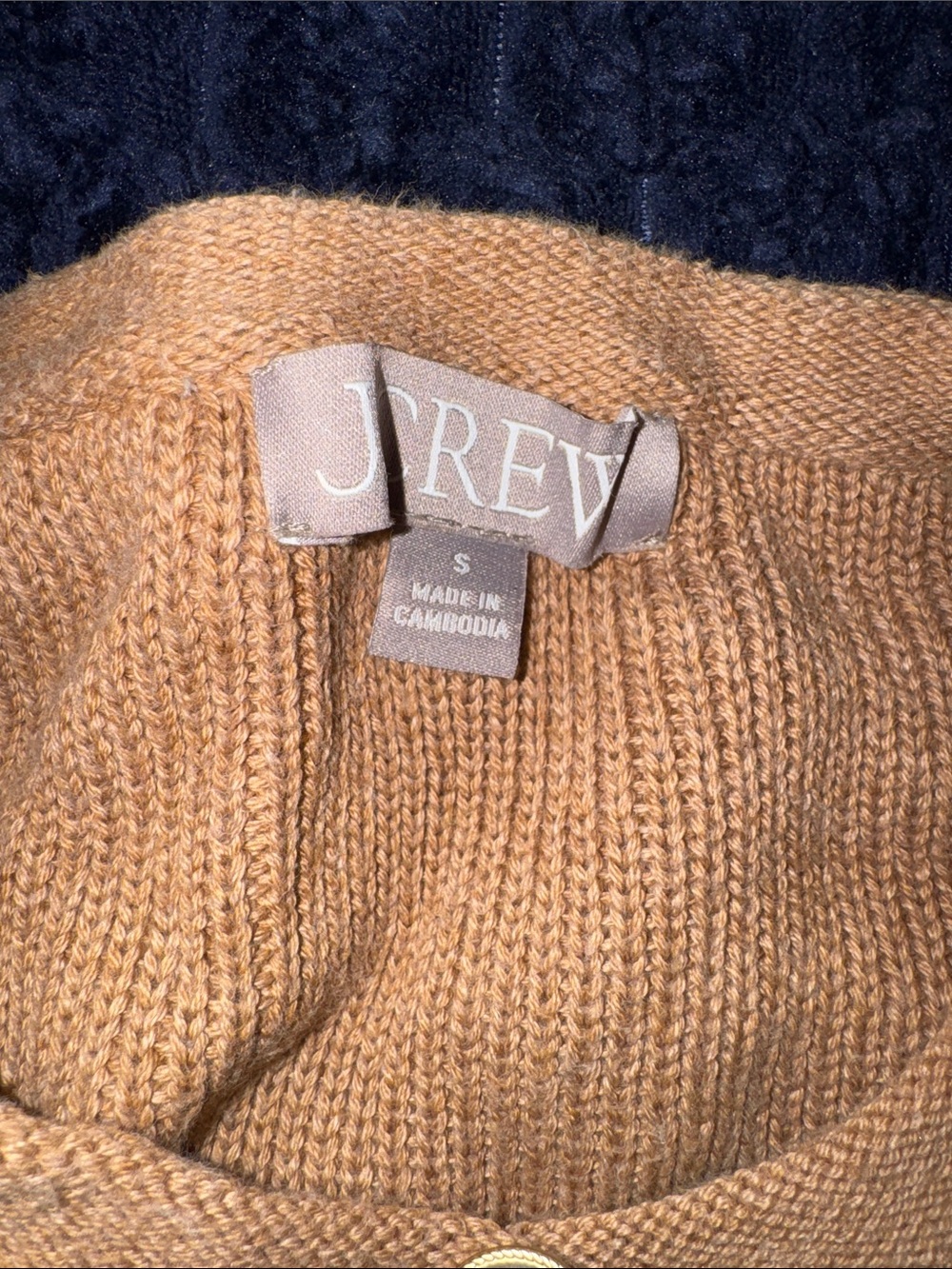 J. Crew Camel Button-Up Pocket Cardigan - Picture 2 of 4